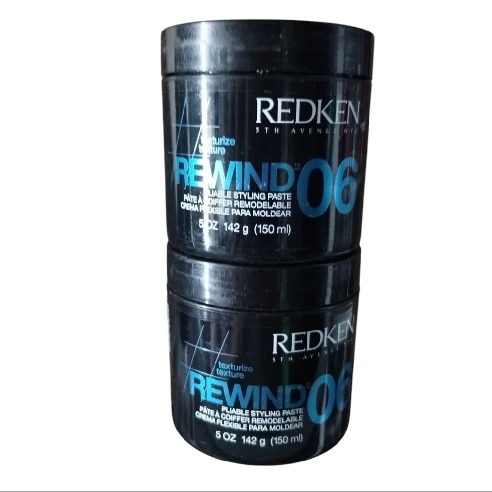 Redken Mens Rewind 06 Pliable Styling Paste 2pcs Old packaging Full size Rare